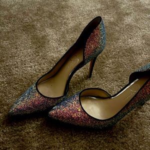 Jessica Simpson multi crystal shoes
